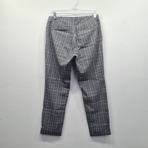 J. Jill Premium Grey Glen Check Plaid Bi-Stretch Elastic Waist Pull-on Pants 6 - Picture 6 of 16